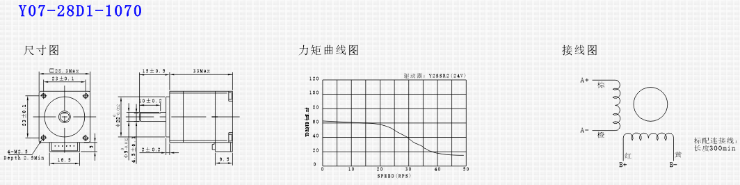 两相直流28mm步进电机